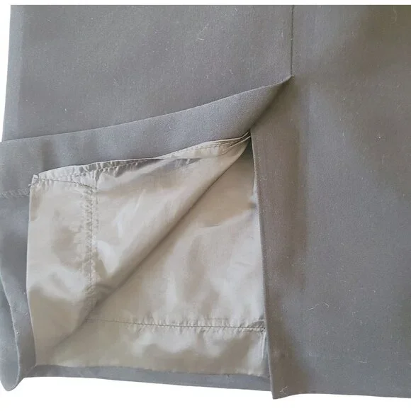 Vintage Handmade Black Pencil Skirt Midi 33 Inch Length Lined Wool Fitted - Picture 6 of 11